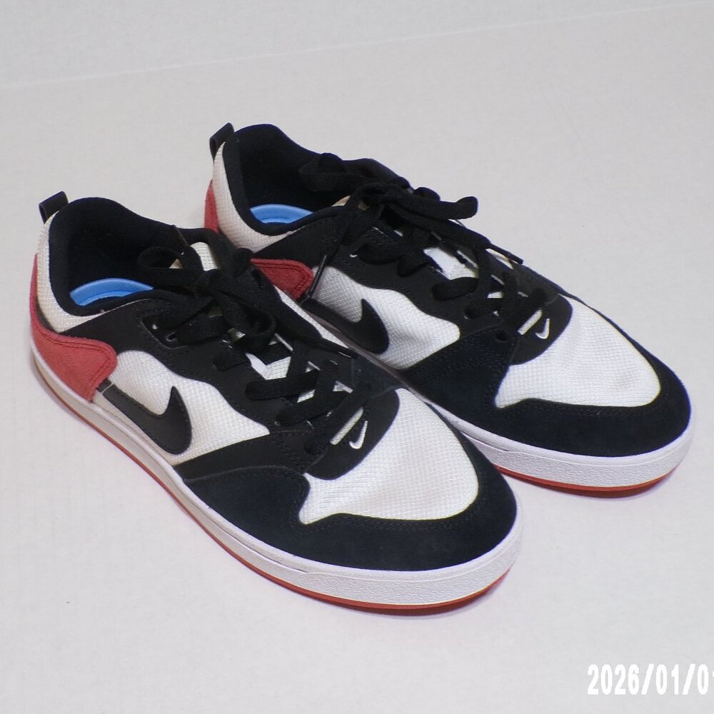 NIKE MEN'S SB ALLEYOOP CLASSIC SKATE SNEAKERS SHOES WHITE/BLACK/UNIVERSITY RED